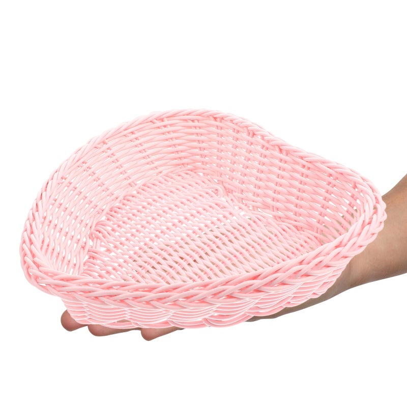 Heart Shape Design Basket Food Serving Basket Desktop Snacks Storage Basket - Image 1