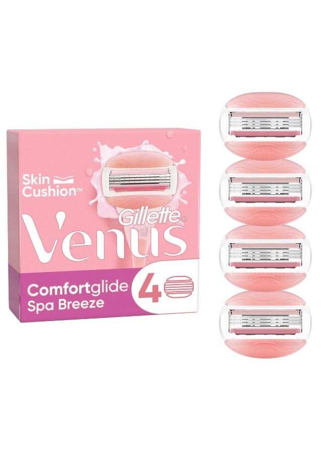 Venus Gillette Spa Breeze Women's Razor Blade Refills 4 Count  - Image 1