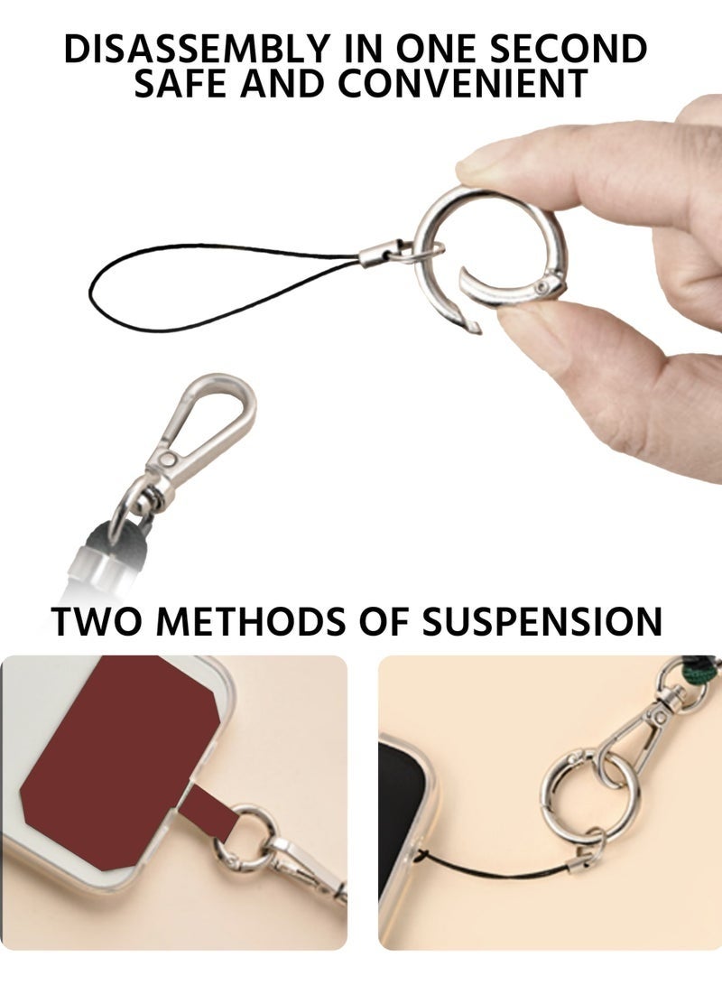 SahlTech 2-Piece Universal Smart Phone Lanyard with Patch - Adjustable Crossbody Strap, Hands-Free (Burgundy) - Image 4