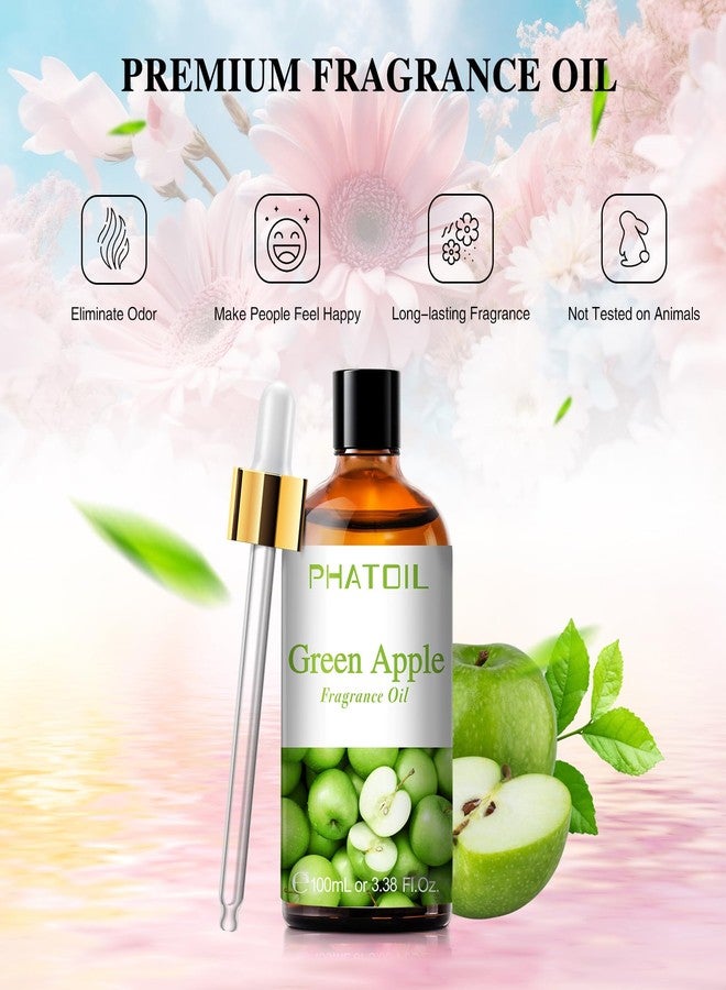 زيت فاتويل العطري برائحة التفاح الأخضر 100 مل، زيوت عطرية فاكهية لأجهزة ترطيب الهواء، زيوت برائحة التفاح الأخضر للاسترخاء والتدليك والشموع وصناعة الصابون المنزلي - Image 3