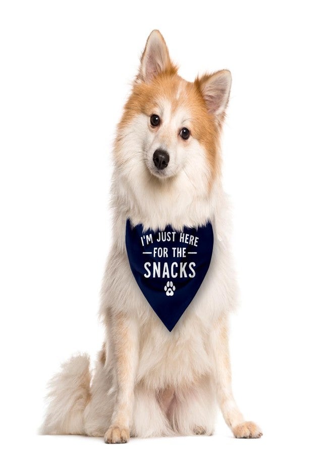 ZPPRJF I’m Just Here for The Snacks Dog Bandana, Navy Pet Bandana, Pet Triangle Scarf, Dogs Bandanas for Small Medium Large Dogs, Gift for Dog Lover - Image 2