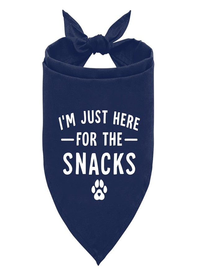 ZPPRJF I’m Just Here for The Snacks Dog Bandana, Navy Pet Bandana, Pet Triangle Scarf, Dogs Bandanas for Small Medium Large Dogs, Gift for Dog Lover - Image 1