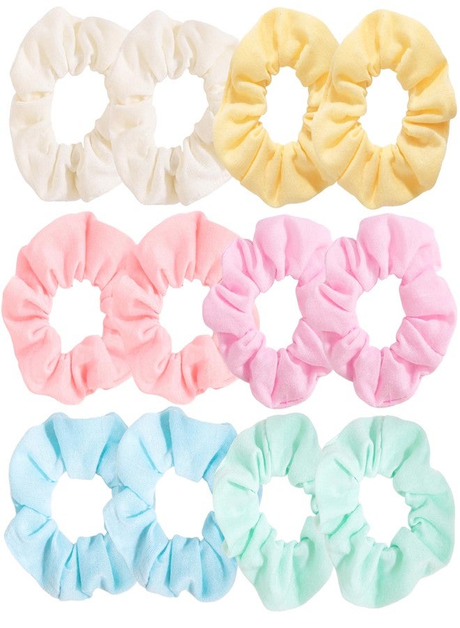 YISSION Pastel Color Hair Scrunchies, 12 Pack Soft Elastic Hair Ties for Women and Girls, No Damage Ponytail Holders for Daily Wear, Gym, Parties & Gifts - Image 1