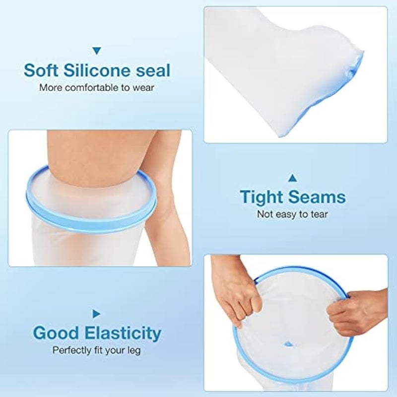 Arabest Waterproof Extra Wide Leg Cast Cover for Shower Adults, Extra Large Leg Shower Cover with Non-Slip Bottom, Watertight Foot Protector for Plus Size Adults Surgery Shower Boot - Image 3