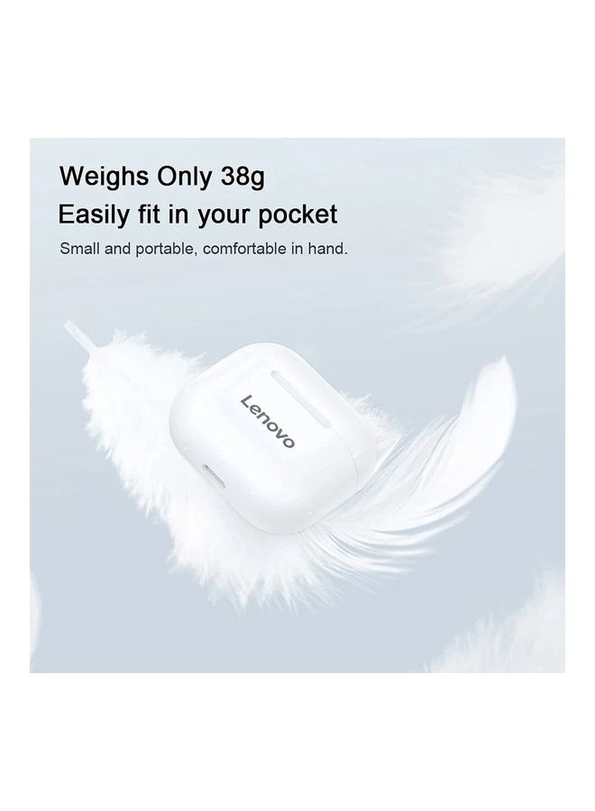 Lenovo LP40 TWS Wireless Earbuds Bluetooth Touch Control Sports Earbuds Android Phone Stereo Headphone - white - Image 3