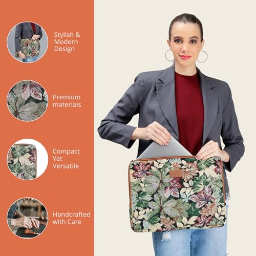 Hamelin Zeus Laptop Sleeve for 15.6 inch Laptops | Laptop Case Cover Pouch | Premium Zipper, Padded Compartment, Waterproof Laptop Hand Bag for Men & Women | Slim & Spacious Laptop Accessory - Image 4