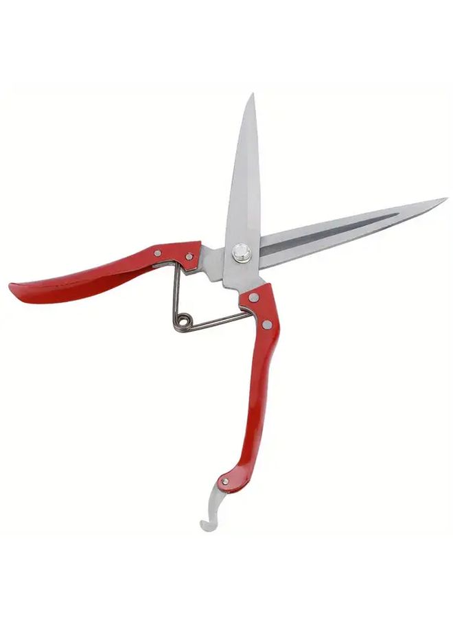 1 Piece Multifunctional Red Manual Steel Sheep Wool Shear Trimming Scissors With Spring Durable Metal Handheld Clippers For Farm Animal Grooming No Electricity Needed Precision Trimming Tool Ergonomic Design - Image 4