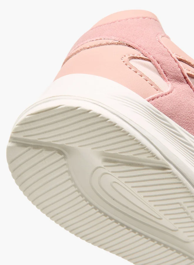 Little Missy Panelled Sneakers with Hook and Loop Closure