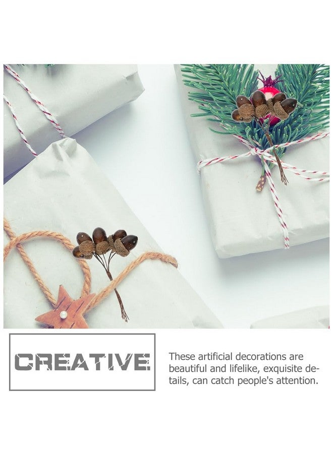 Cabilock 6pcs Pine Cones For Decorating: Artificial Christmas Pinecone Ornaments Mini Pinecones For Crafts Christmas Wreath Decorations Berries For Christmas Tree - Image 3