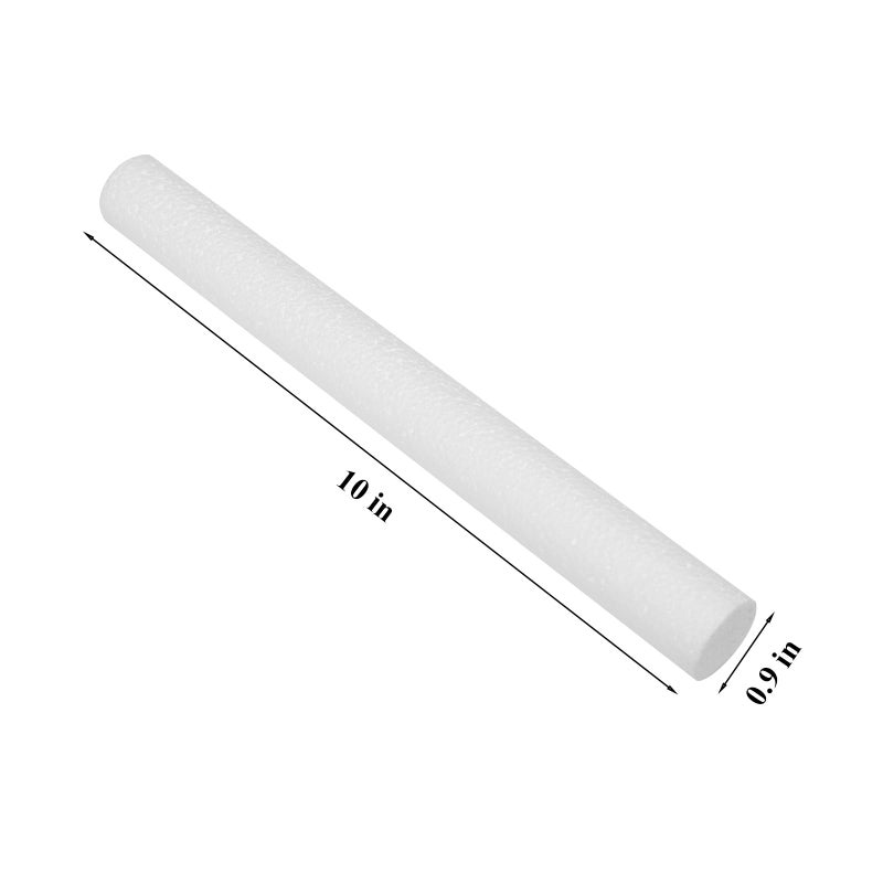 Crafjie Foam Cylinders For Diy Crafts And Arts Supplies (0.9 X 10In  18 Pack)  White Polystyrene Foam Rods For Modeling  Craft Supplies  Diy Home Craft Project - Image 2