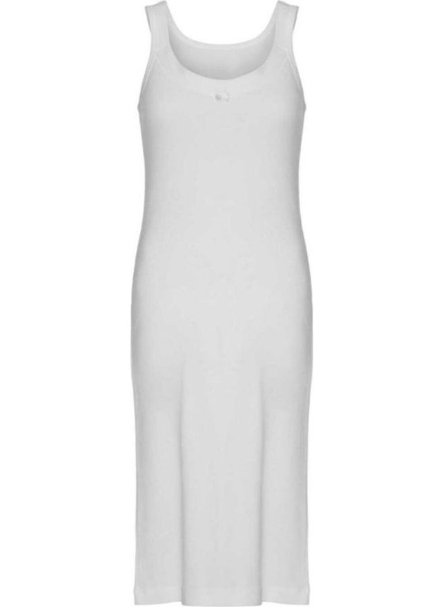 Ritnice - Women's Cotton White Midi Underwear Dress - Image 1