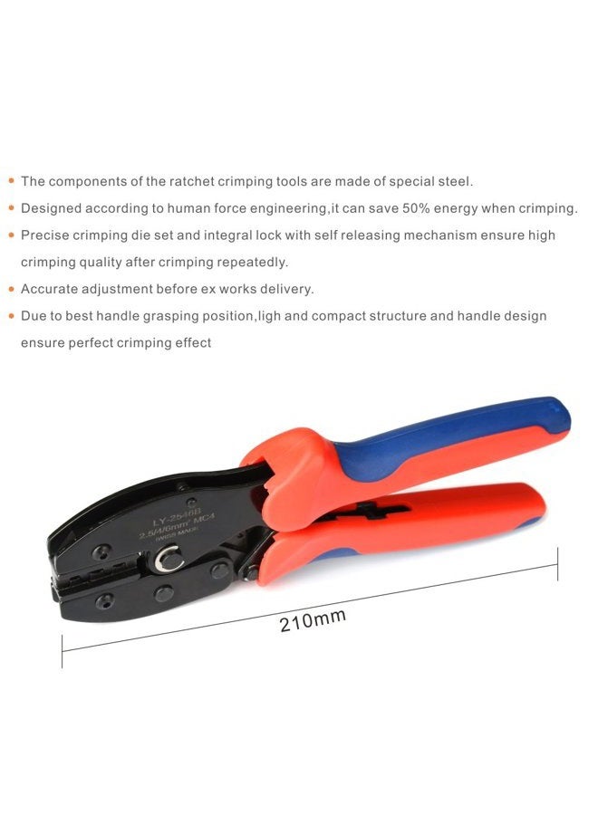 IWISS Solar Connector Crimping Tools for AWG14-10 2.5/4/6mm2 Solar Panel PV Cable - Image 5