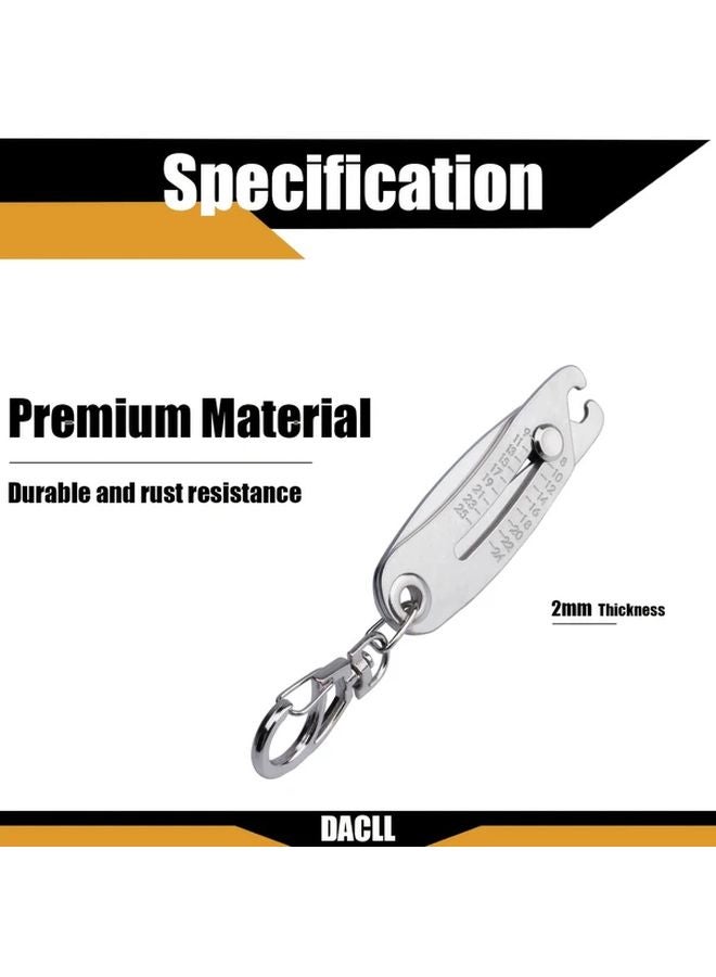 Portable Precision Thread Size Checker Dual Scale Inch Metric Bolt Gauge Keychain Tool - Image 4