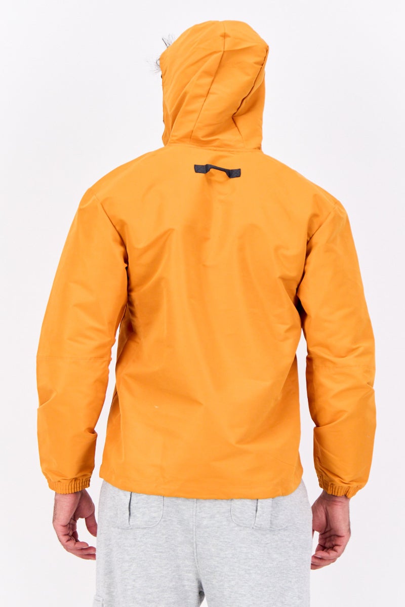 ADE' Men Sportswear Fit Brand Logo Outdoor Jacket, Orange - Image 3
