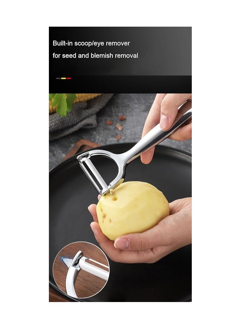 Potato Peeler Y Shape Vegetable Peeler, Kitchen Premium Ultra Sharp Fruit Peeler with Stainless Steel Sharp Blade for Carrots, Potatoes, Oranges, Citrus  - Image 3