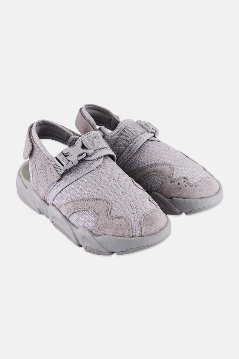 PUMA Puma x Select Kids Boy TS-01 Tonal Velcro Closure Sandals, Grey - Image 1
