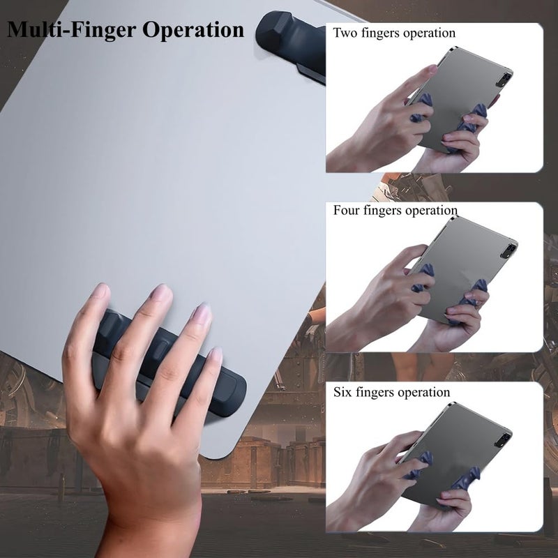 PXIRQ Gaming Handle for iPad, [Washable & Reusable] Anti-Slip Silicone Gamepad Grip, Multi-Finger Triggers Operation Tablet Game Controller for PUBG/Knives Out/Rules of Survival - Image 3