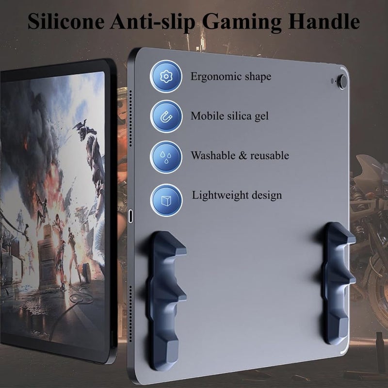 PXIRQ Gaming Handle for iPad, [Washable & Reusable] Anti-Slip Silicone Gamepad Grip, Multi-Finger Triggers Operation Tablet Game Controller for PUBG/Knives Out/Rules of Survival - Image 2