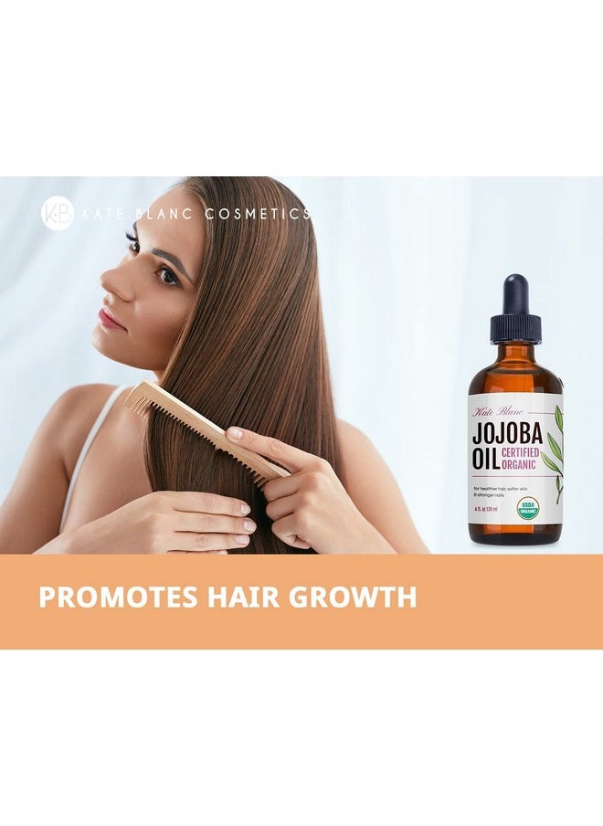 Kate Blanc Cosmetics - Kate Blanc Cosmetics Jojoba Oil for Hair, Face & Skin. Gua Sha Oil for Face Massage & Dermaplaning (2oz, Organic, 100% Pure, Natural) - Image 1