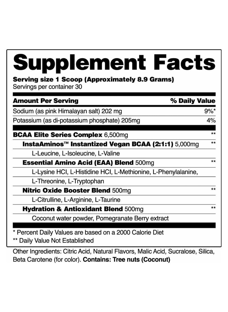 SNAP SUPPLEMENTS - BCAAs Muscle Strength and Recovery -Zero suger Naturally Sweetened Suppors Quick  Recovery,Promotes Strength Replenishes and Hydrates Peach Mango Dietary Suppiement NT WT 9.77 Oz (277g) - Image 1