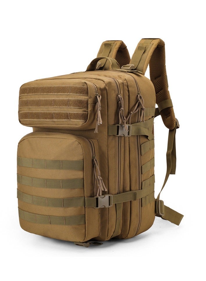 FANGFANGOTD 56L-75L Military Tactical Backpack Large Day Backpack for Men 3 Days Assault Pack Bug Out Bag Water Resistant and Heavy Duty Hiking Treeking Rucksack ï¼ˆBrownï¼‰ - Image 1