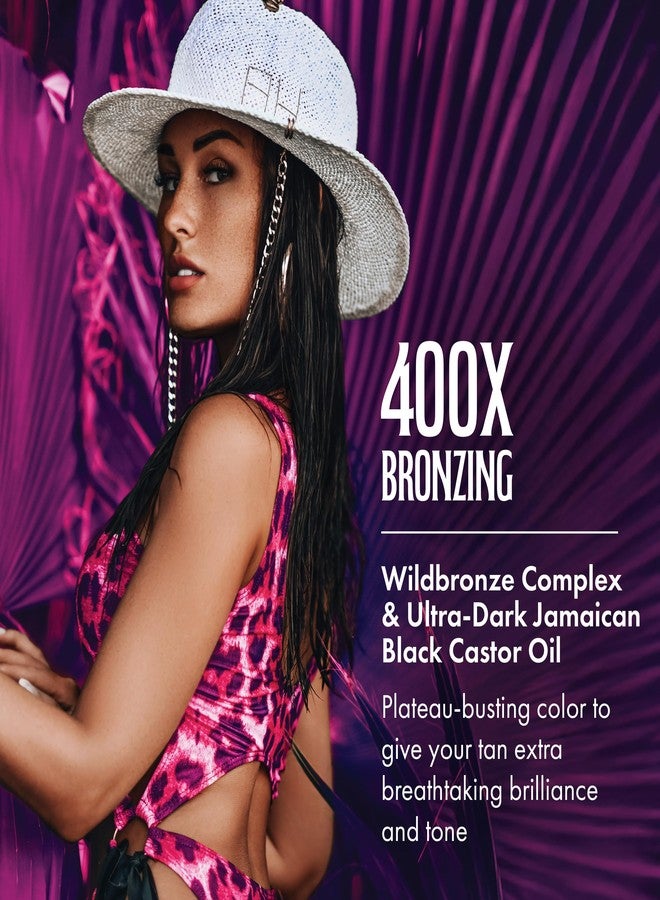 Brown Sugar Double Dark Sexy Side Tanning Lotion, 400X Wildbronzer with Jamaican Black Castor Oil, Double Carrot Oil, Hyaluronic Acid & Peptides, 13.5 Fl Oz - Image 3