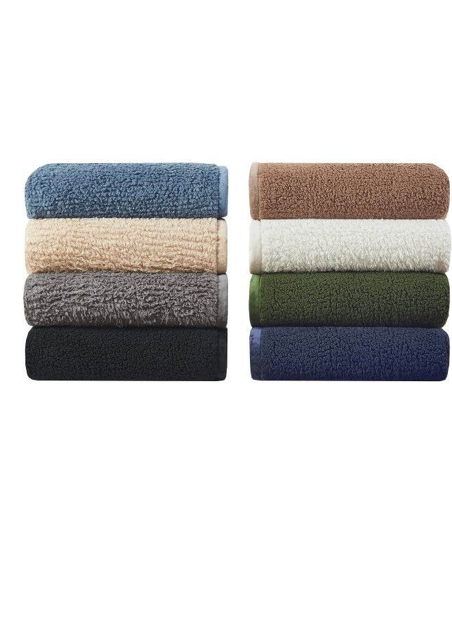 Woolrich Burlington Berber Blanket Super Soft Cozy Lightweight Cover with Luxrurious Velvet Binding Modern Trendy All Season Bedspread BeddingSet Twin 66x90 Grey - Image 5