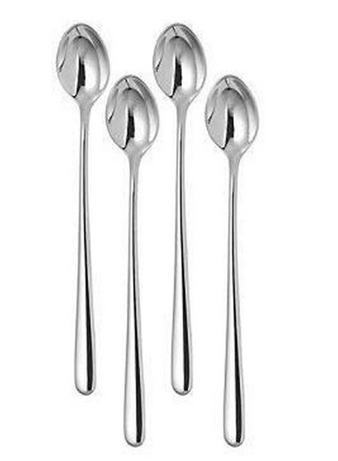 Appeasy Long Handle Spoons (Set of 4 Pcs) Food Grade, Long Handle Spoon for Milkshake, Ice Cream, iced Coffee, iced Tea, and Other Desserts - Stainless Steel Size - 20 cm - Image 1