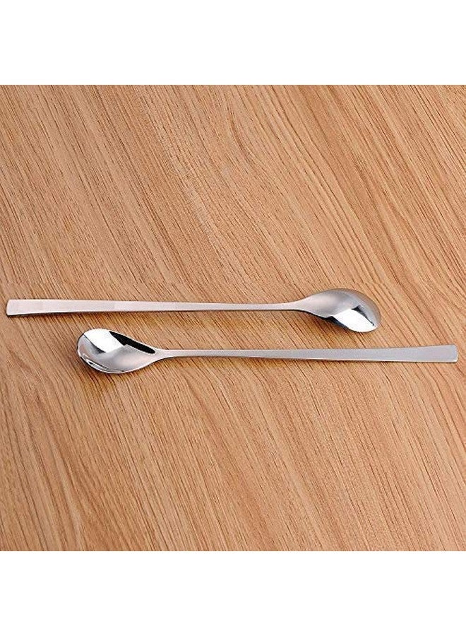 Appeasy Long Handle Spoons (Set of 4 Pcs) Food Grade, Long Handle Spoon for Milkshake, Ice Cream, iced Coffee, iced Tea, and Other Desserts - Stainless Steel Size - 20 cm - Image 4
