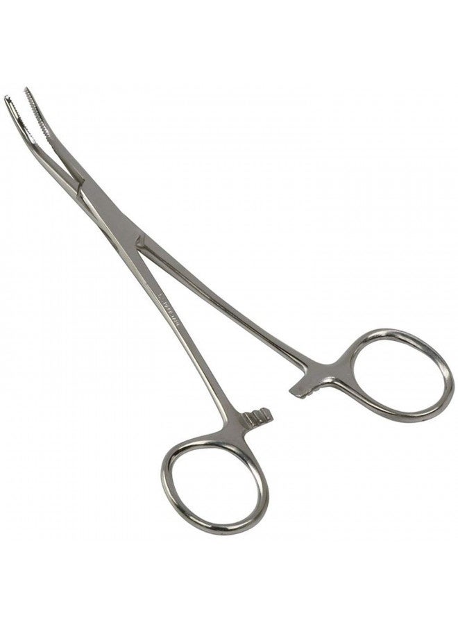 Mabis Precision Kelly Forceps Locking Tweezers Clamp, Silver, Curved, 5-1/2 Inch, 1 Count (Pack Of 1) - Image 5