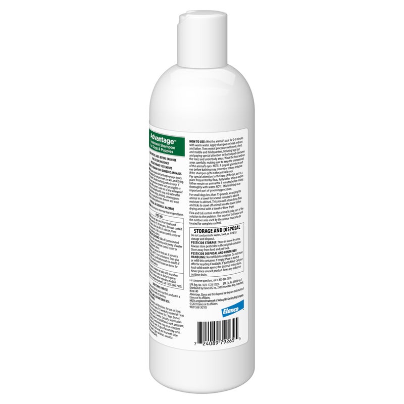 Advantage Dog Flea & Tick Shampoo for Puppies & Adult Dogs | Kills Fleas & Ticks | 12 oz. - Image 2