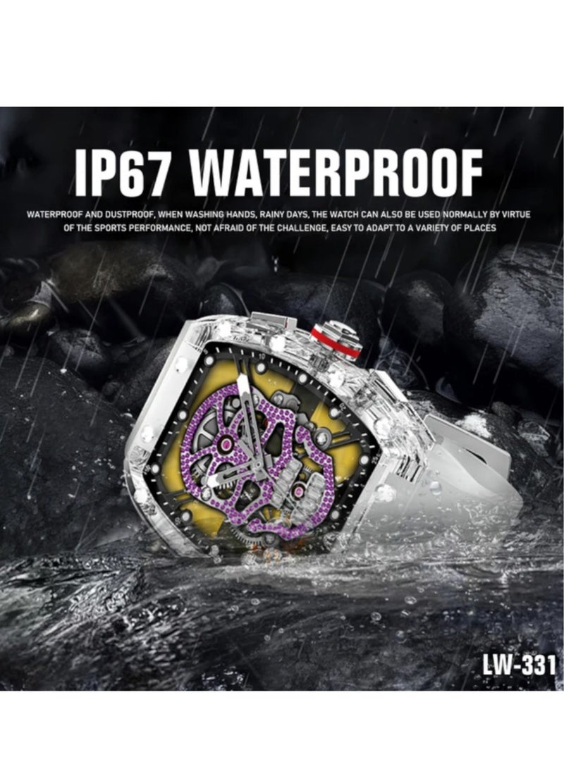 Lenyes Men's Sports1.86 inch IP67 Waterproof Heart rate Monitor Watch Fitness Tracker Smart watch For Android ios - Image 3