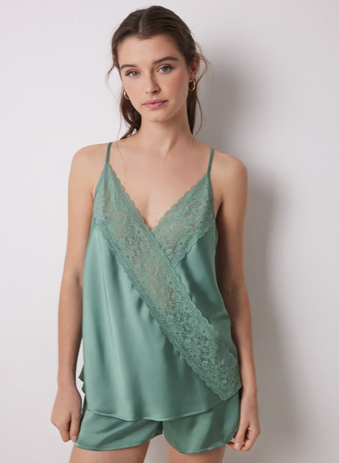 women'secret Satin And Lace Pajamas  - Image 3
