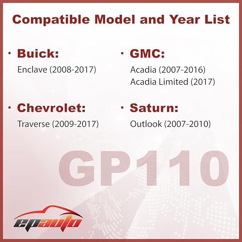 EPAuto GP110 (CA10110) Engine Air Filter Replacement for Chevrolet/GMC/Saturn/Buick Enclave (2008-2017), Traverse (2009-2017), Acadia (2007-2016), Outlook (2007-2010) - Image 2