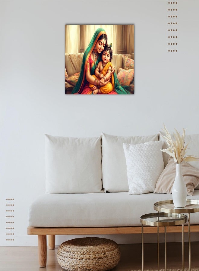 Anaadi Bal Krishna With Yashoda Maa Photo Poster Without Frame for Home & Office Decoration (12x18 Inch) (Style 3) - Image 2