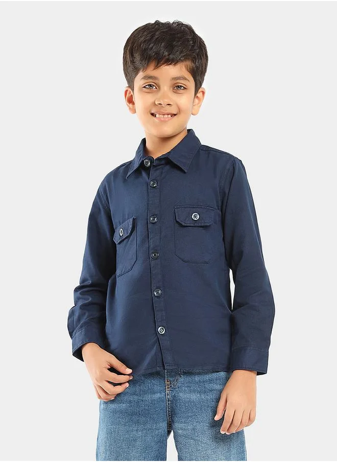 LILPICKS Flap Pocket Detail Slim Fit Shirts by Styli