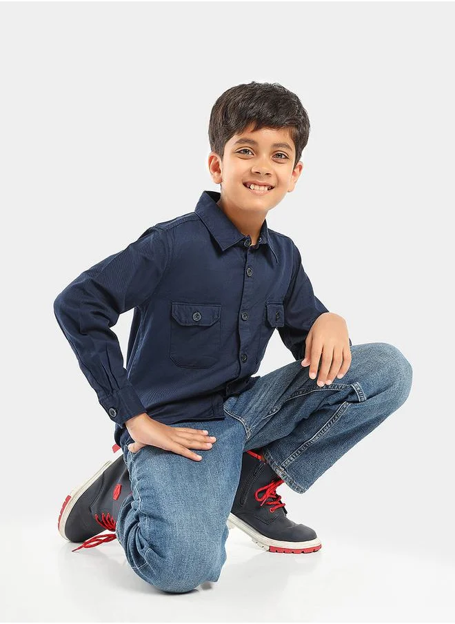 LILPICKS Flap Pocket Detail Slim Fit Shirts by Styli