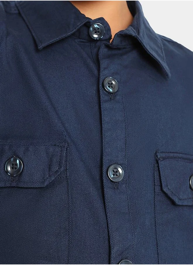 LILPICKS Flap Pocket Detail Slim Fit Shirts by Styli