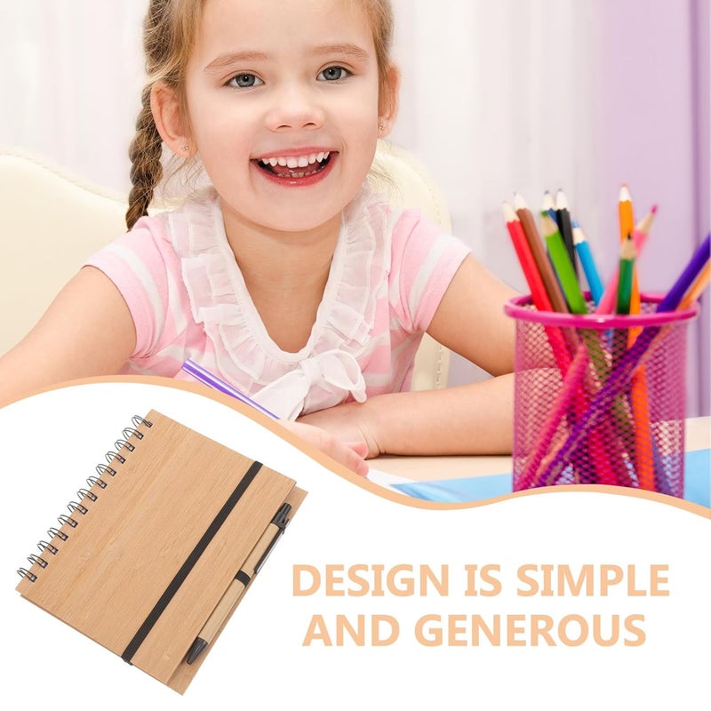 BCOATH Cover Spiral Notebook Compact Notepad Small Memo Pads Portable Journal for Office and School Note Taking - Image 3