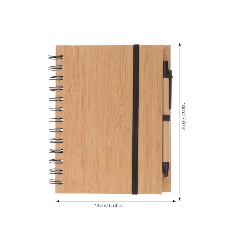 BCOATH Cover Spiral Notebook Compact Notepad Small Memo Pads Portable Journal for Office and School Note Taking - Image 2