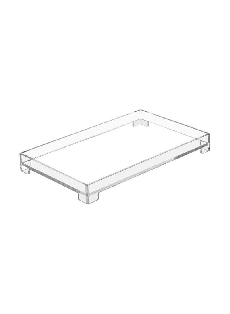 TPGP Vanity Tray – Medium Clear Acrylic Rectangle Decorative Catchall Organizer for Storage and Display - Image 1
