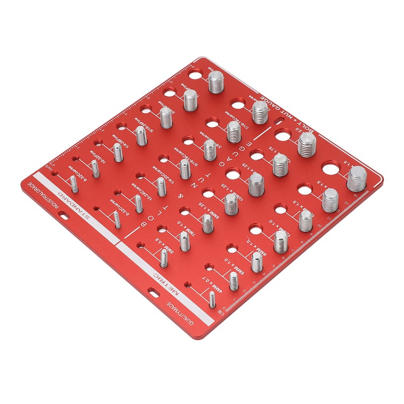 28 Thread Checker Inch Metric Nut Bolt Size Gauge Identifier Standard Ruler Hand Tool - Image 5