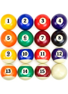 Generic Complete Standard Billiard Balls Set of 16 Billiard Balls, Regular Size Billiard Table Balls Set Multi-Colour, Super Pro Billiard Balls for Beginners and Professionals for Practice  - Image 2