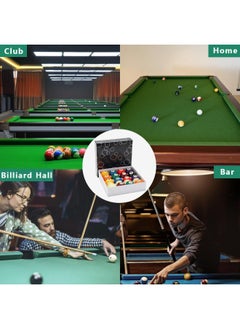 Generic Complete Standard Billiard Balls Set of 16 Billiard Balls, Regular Size Billiard Table Balls Set Multi-Colour, Super Pro Billiard Balls for Beginners and Professionals for Practice  - Image 4