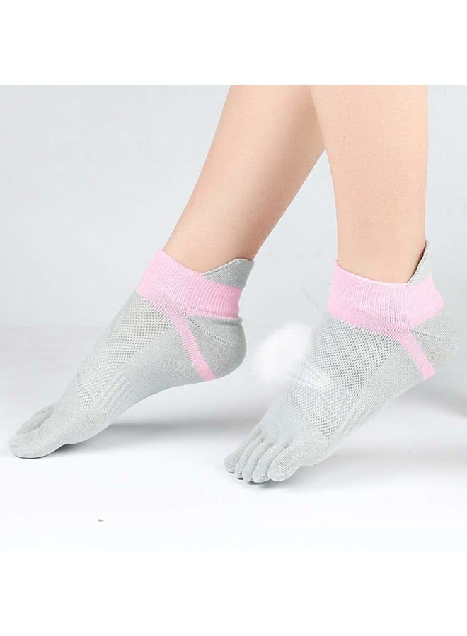 Fasot Women Toe Socks 5 Finger Cotton Wicking Athletic 6 Pack 3 Pack, Color 3, One size - Image 2