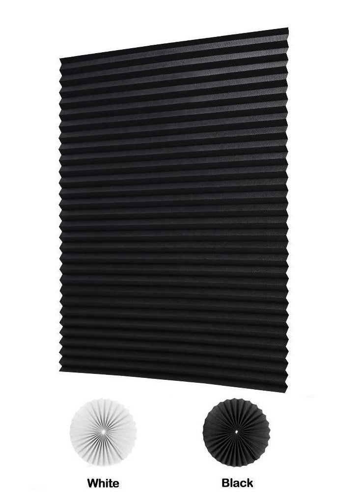 Goolsky - Goolsky Roller Window Shades Blackout Blinds for Windows Cordless Bedroom Shade Room Darkening Shades Door Blinds with Thermal Insulated Easy to Install for Home，Office，Bathroom 90cm*180cm  Black - Image 1