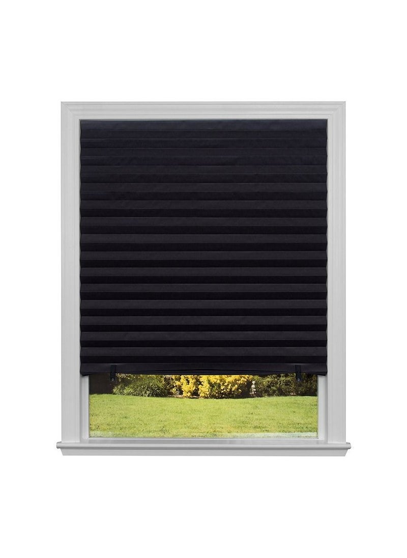 Goolsky - Goolsky Roller Window Shades Blackout Blinds for Windows Cordless Bedroom Shade Room Darkening Shades Door Blinds with Thermal Insulated Easy to Install for Home，Office，Bathroom 90cm*180cm  Black - Image 1