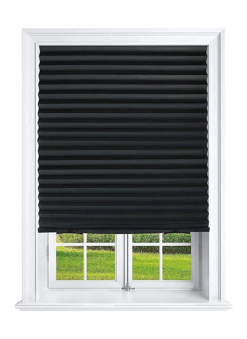 Goolsky - Goolsky Roller Window Shades Blackout Blinds for Windows Cordless Bedroom Shade Room Darkening Shades Door Blinds with Thermal Insulated Easy to Install for Home，Office，Bathroom 90cm*180cm  Black - Image 1