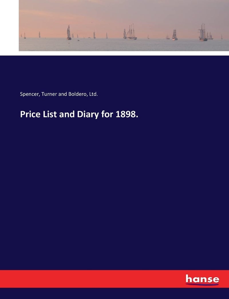 Price List and Diary for 1898.  - Image 1