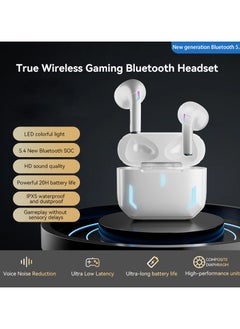 CoomBe Wireless Earphone 5.4 Bluetooth Headset Charging Earphones Sport Noise Reduction Earbuds White  - Image 3